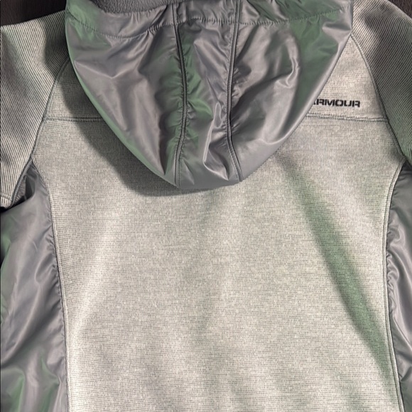 Under Armour Women's ColdGear Infrared Hoodie Jacket Small Gray Pink Full Zip - Picture 10 of 10